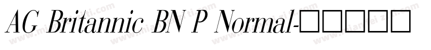 AG Britannic BN P Normal字体转换